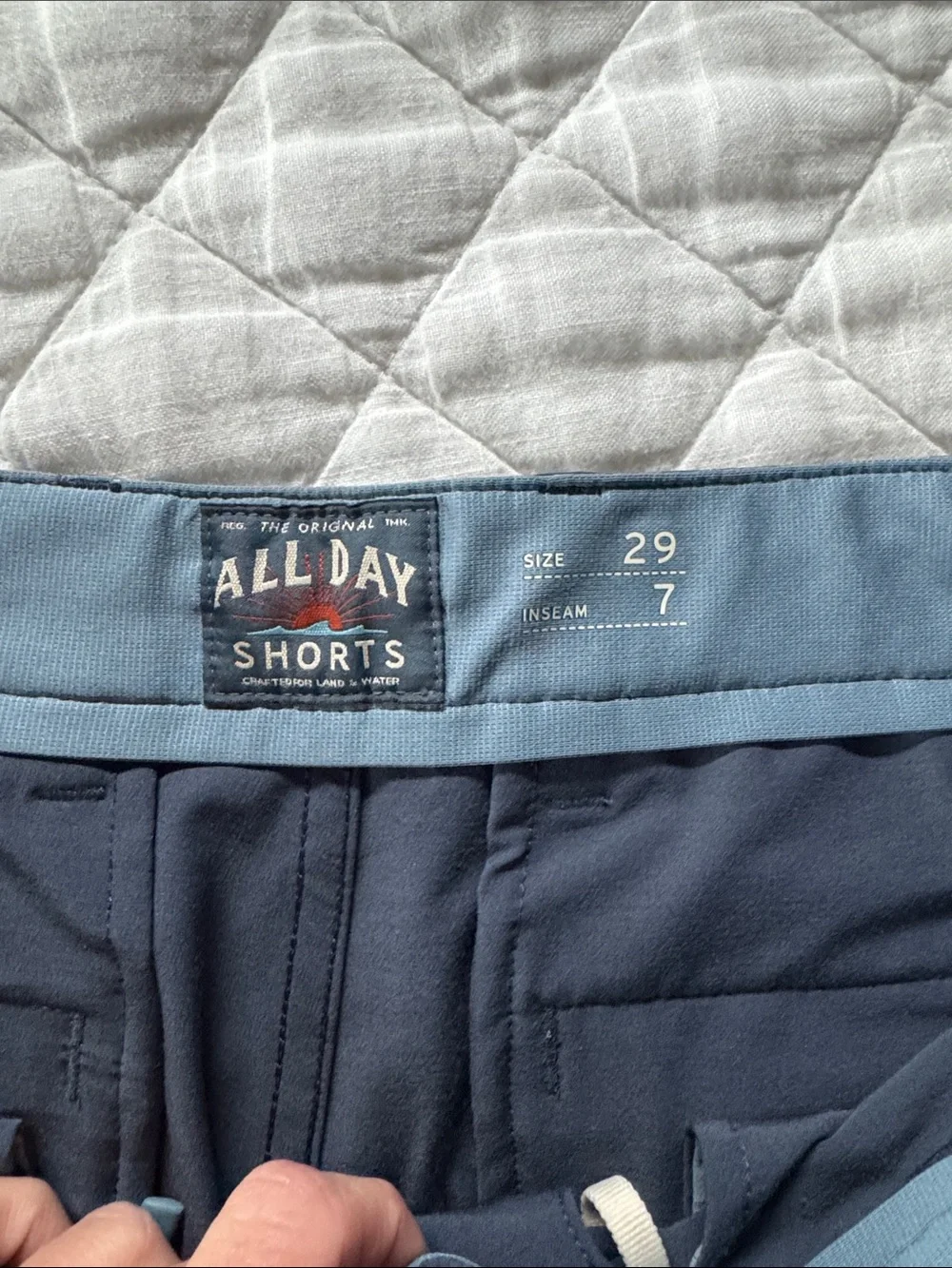 Faherty Navy Performance All-Day Shorts
